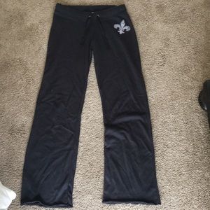 Black cotton sweat pants